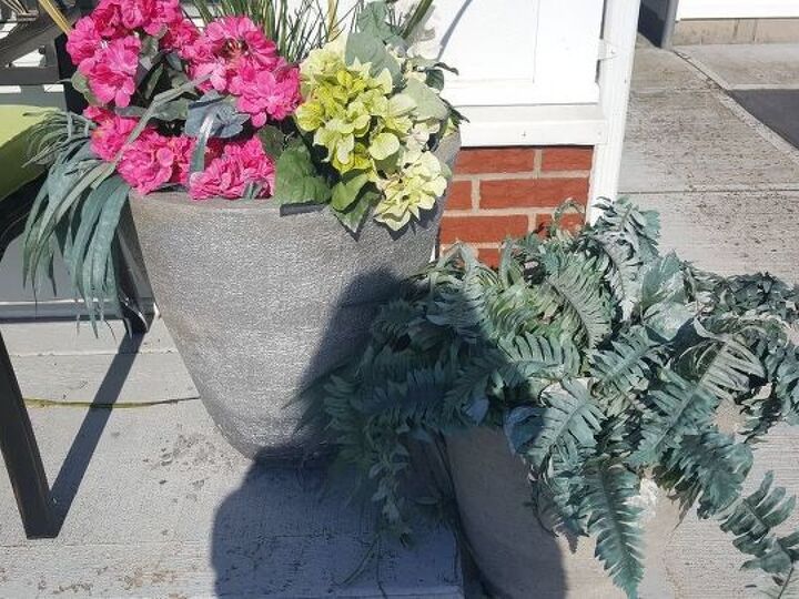 q what could i do to repurpose 3 planter pots to add texture