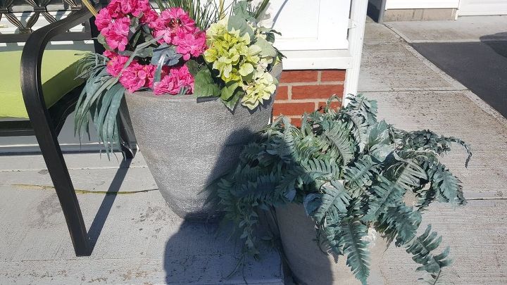 q what could i do to repurpose 3 planter pots to add texture