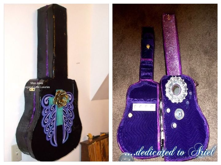 diy guitar case lighted jewelry organizer