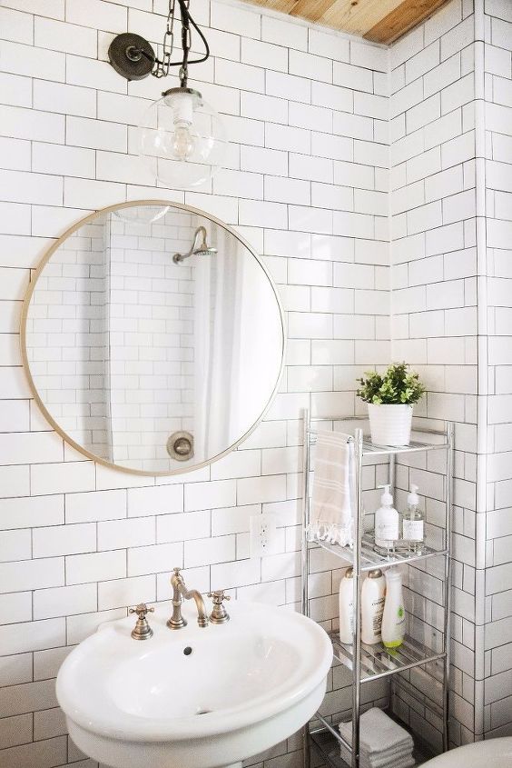 s jazz up your bathroom with these 30 stylish additions, Get Some Texture On Those Walls