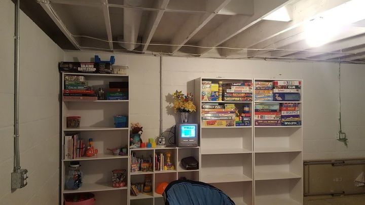 basement playroom on a budget