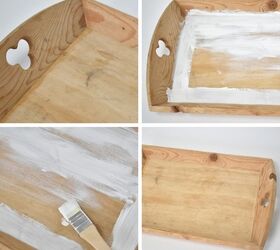 mod podge diy wooden tray makeover