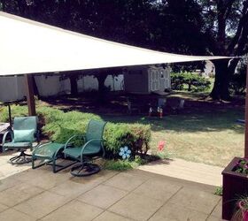 installing a summer shade sail cheap alternative to an awning