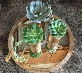 s save your old cans for these 30 home decor ideas, Turn cans into glamorous planters