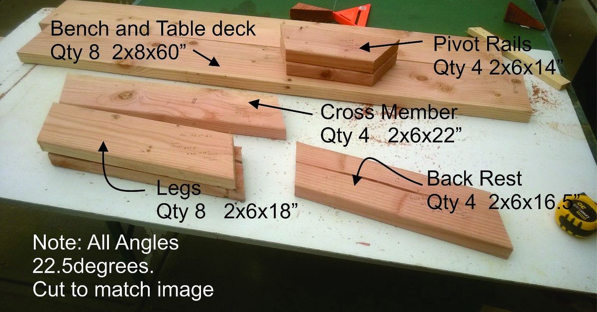 Diy Convertible Picnic Table, Bench Folds Into Picnic Table Plans Free