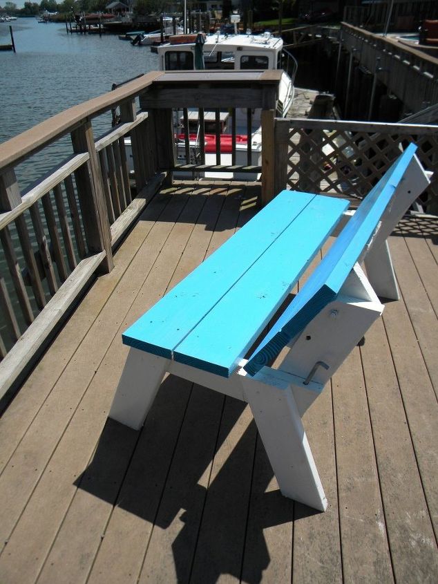 How to Make a DIY Convertible Picnic Table That Folds Into