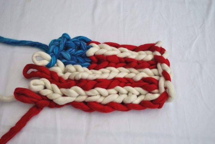 knitted us flag happy independence day