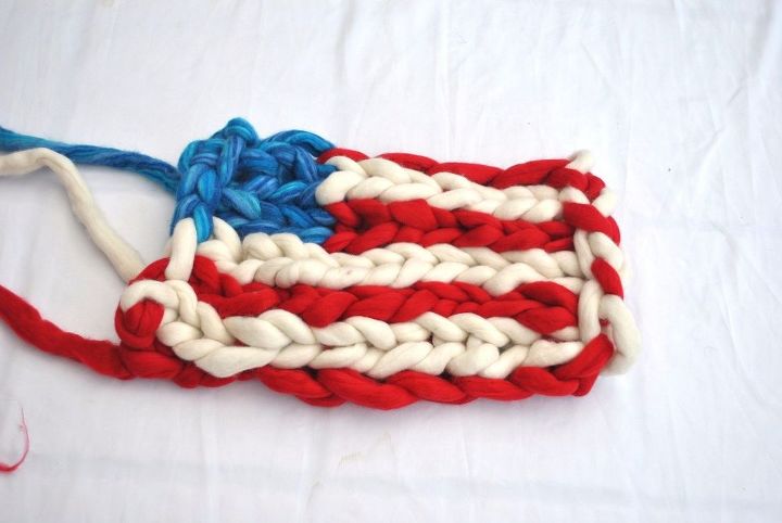 knitted us flag happy independence day