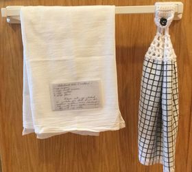 s 10 lovely ways decorate those plain tea towels you have, Scribble On A Recipe For A Vintage Look