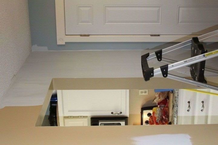 blue kitchen cabinet project