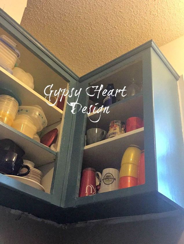 blue kitchen cabinet project