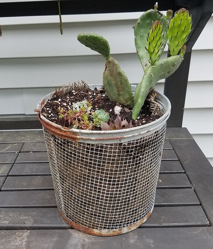 upcycled killie pot planter