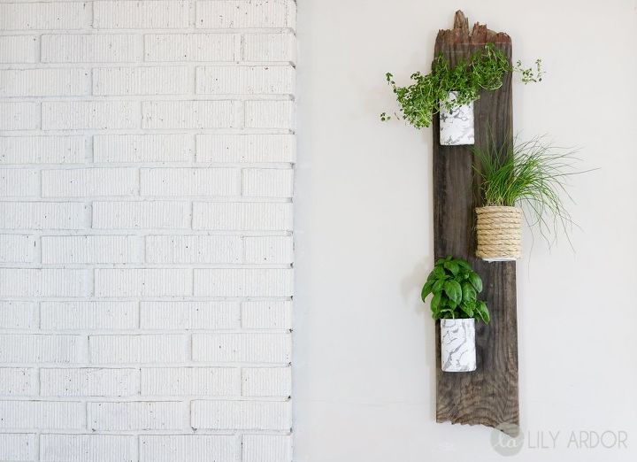 marble herb wall planter