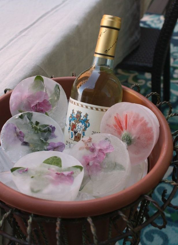 31 clever ideas to reuse muffin pans and cupcake liners, Make These Stunning Floral Ice Cubes