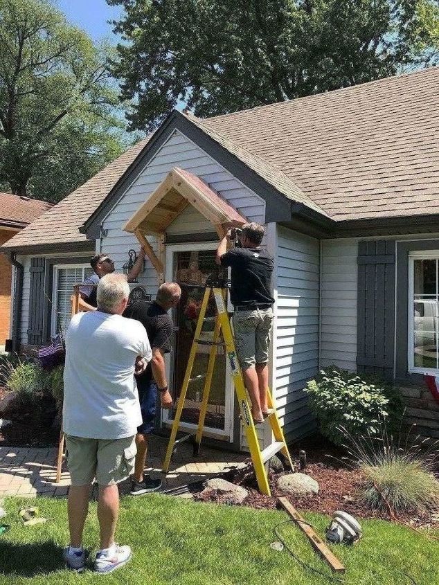 Front Door Coppertop Cedar Awning Hometalk