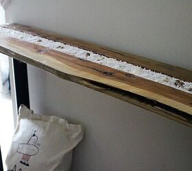 make a shadow box console table from an old piece of wood