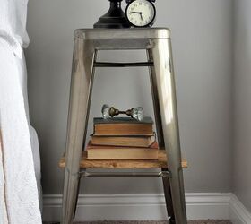 s 15 brilliant ways to makeover your drab bedroom, Get Industrial With A Stool Nightstand