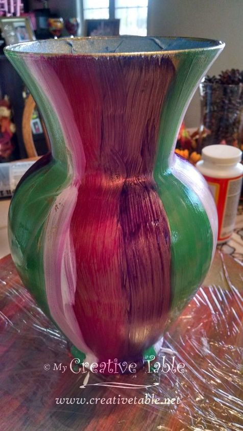 s 15 incredible vases you can make for your bestie on a budget, Thrift A Vase And Make It Colorful