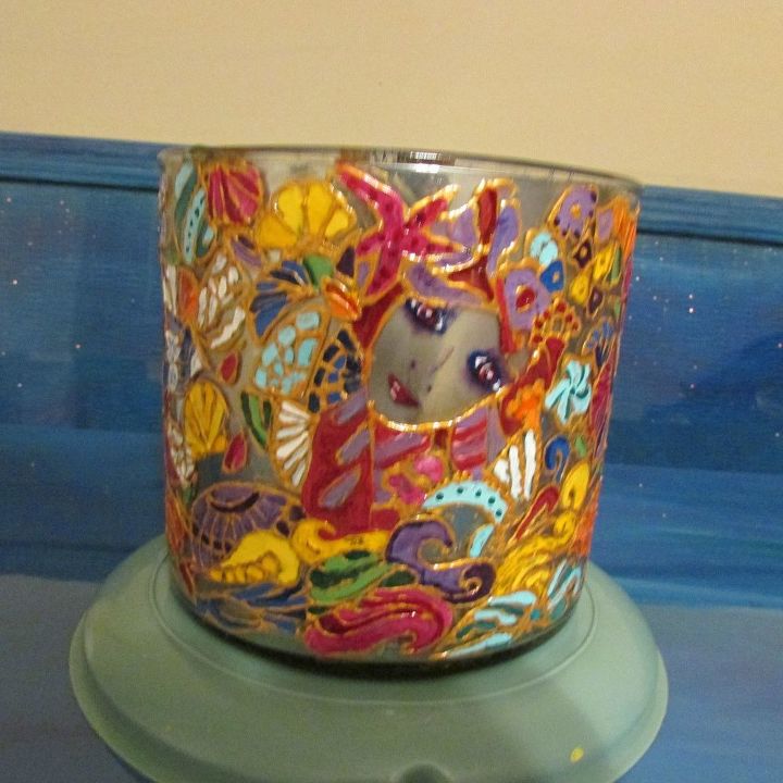 15 increbles jarrones que puedes hacer para tu mejor amiga con poco presupuesto, Mermaid Hide and Seek Unicorn Spit Faux Stained Glass Bowl
