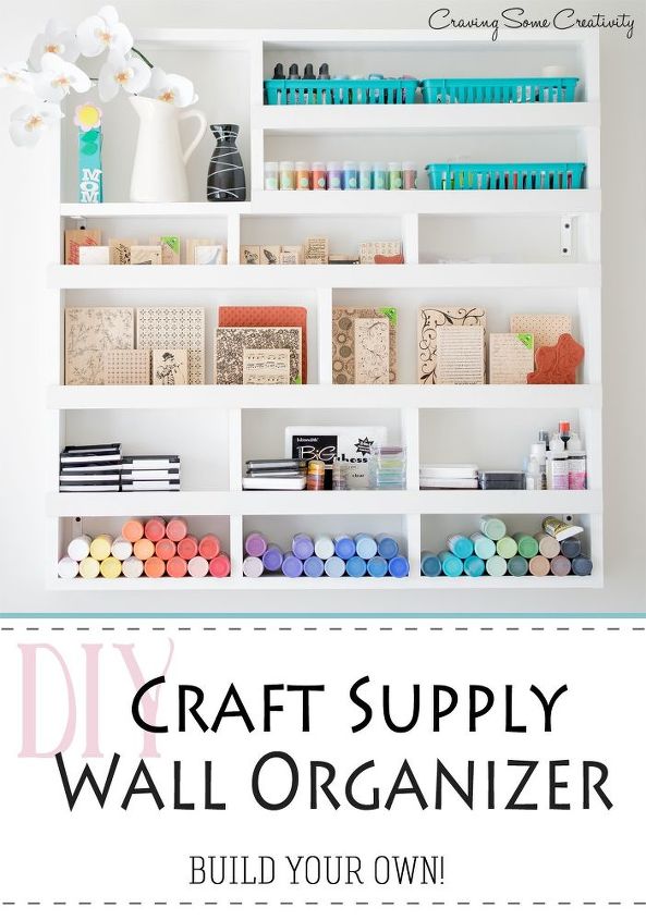 30 timas maneiras de manter sua casa organizada, Organizador de parede para itens de artesanato