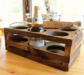 s 30 gorgeous ways to keep your home organized, Build A Rustic Beer Holder Carrier