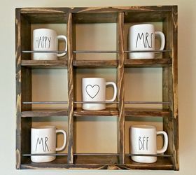 s 30 gorgeous ways to keep your home organized, Build A Farmhouse Style Mug Holder