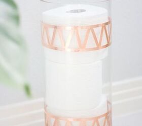 30 magnficas formas de mantener tu casa organizada, Convierte un jarr n en un elegante almacenaje de papel higi nico