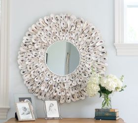 30 of the best diy mirror projects ever made, Oyster Shell Mirror