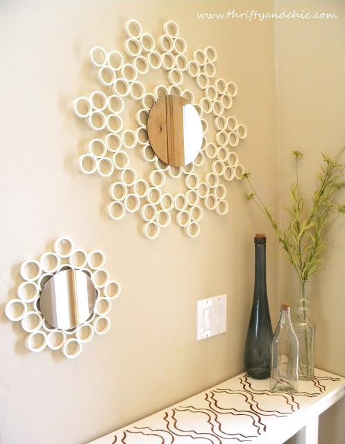 30 of the best diy mirror projects ever made, PVC Pipe Mirror