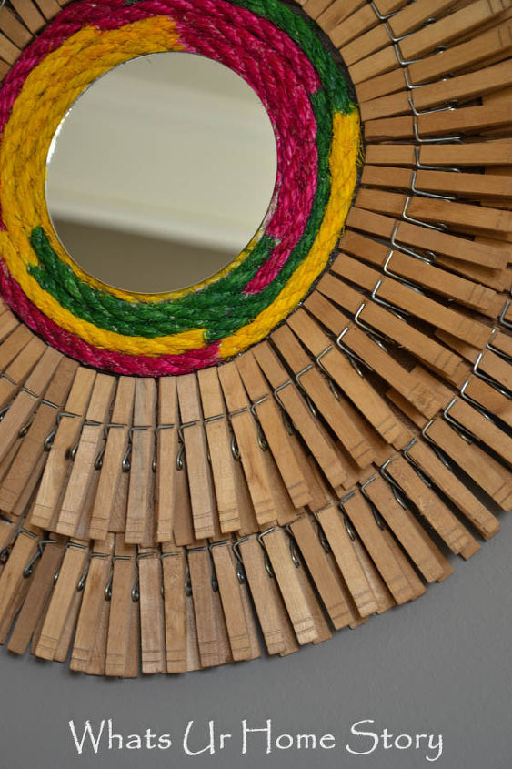 30 of the best diy mirror projects ever made, Clothespin Mirror
