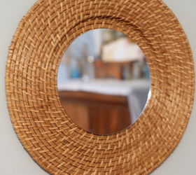 30 of the best diy mirror projects ever made, Woven Plate Charger Mirror