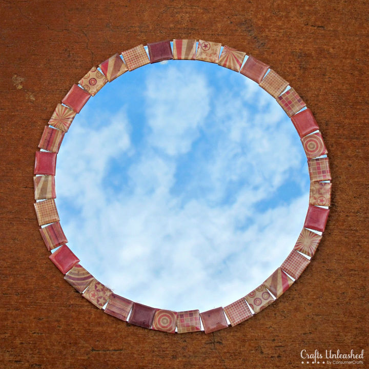 30 of the best diy mirror projects ever made, Tiled Mirror