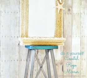 30 of the best diy mirror projects ever made, Coastal Rope Mirror