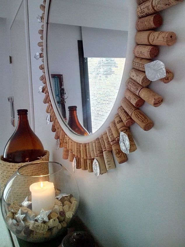 30 of the best diy mirror projects ever made, Wine Cork Mirror