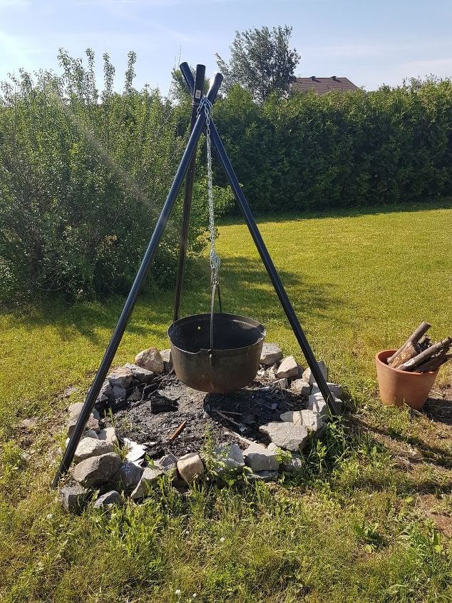 Suspended Fire Pit Super Sy And, Hanging Cauldron Fire Pit