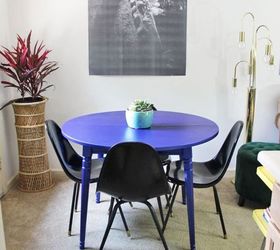 s 15 kitchen updates under 20, Paint Your Kitchen Table Metallic Blue