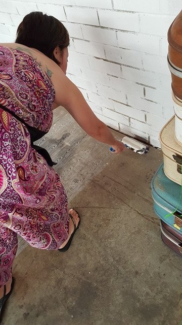 s 15 fabulous ways to pretty up your flooring for less, Stencil Concrete For Faux Wood