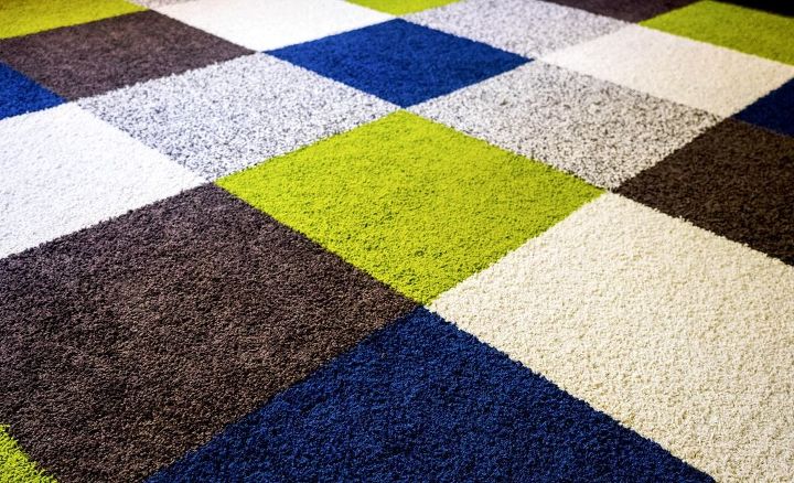 s 15 fabulous ways to pretty up your flooring for less, Mix And Match Carpet Tiles