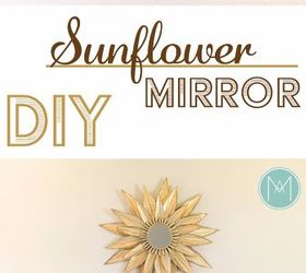 sunflower sunburst mirror made with cardstock