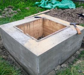 how to make a concrete fire pit
