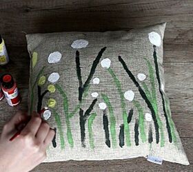 diy pillow decoration how to make a painted accent pillow