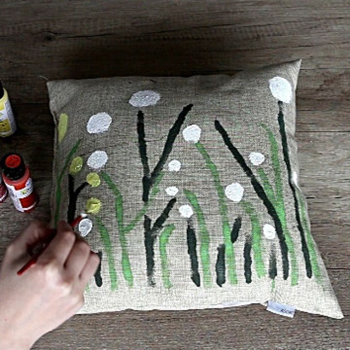 decorao de travesseiro diy como fazer uma almofada de acento pintada