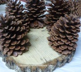 pine cone candle wreath
