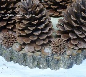pine cone candle wreath