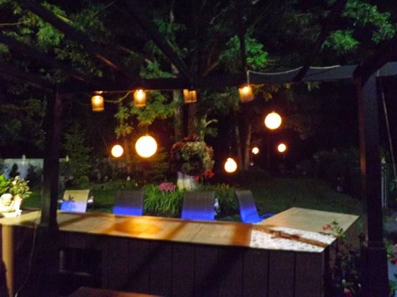 s 16 stunning ways for you to add solar lighting, Hang Solar Lights In The Garden