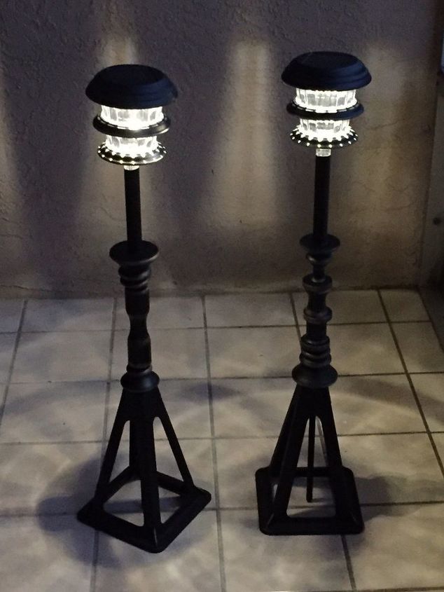 s 16 stunning ways for you to add solar lighting, Combine Solar With Jack Stands