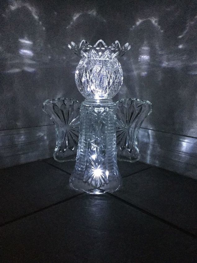s 16 stunning ways for you to add solar lighting, Craft An Angel From Dishes