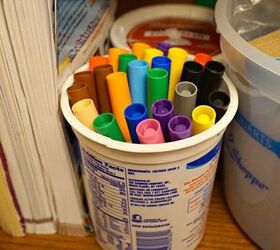 16 storage container ideas under 10, Clean Out Your Sour Cream Cup