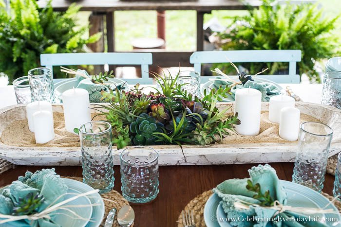 how to make a simple diy succulent centerpiece in 3 easy steps