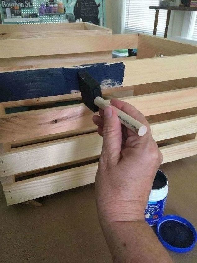 my wood crate nightstand